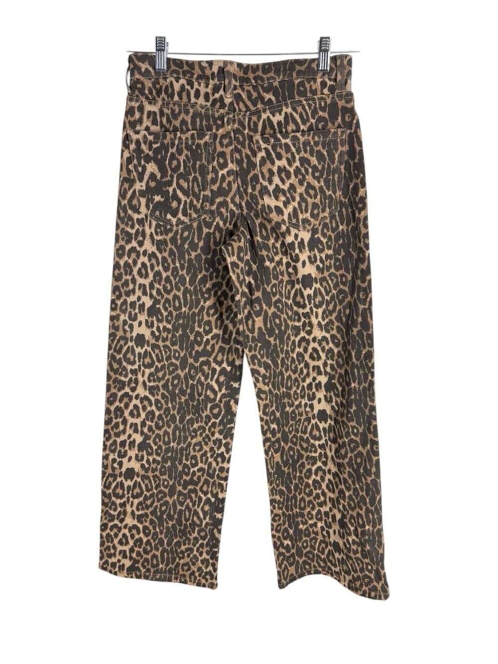 Cali 1850 Printed Mid Rise Straight Leg Twill Pants Leopard nwt 3 - Picture 5 of 6